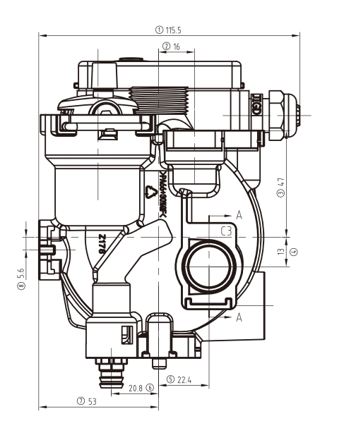 Wall hung Gas boiler Pump