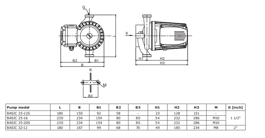 Basic 25-20S Installation Drawing